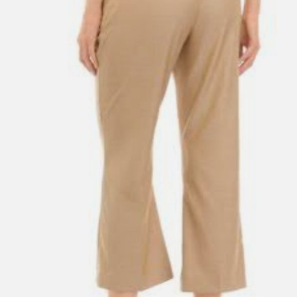 DKNY Womens Woven Flare Mid-Rise Ankle Pants NWT - Picture 4 of 8